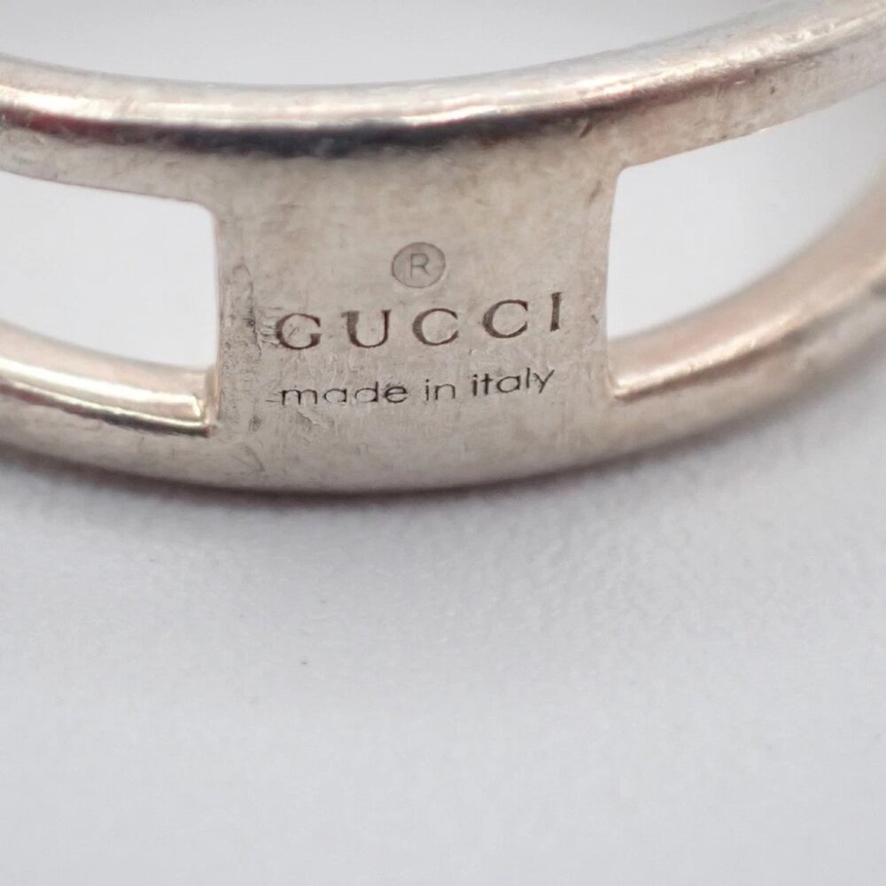 GUCCI Interlocking G Ring Silver 925 Size JP 11 US 6 Italy Accessory 07CA583 - Picture 8 of 10